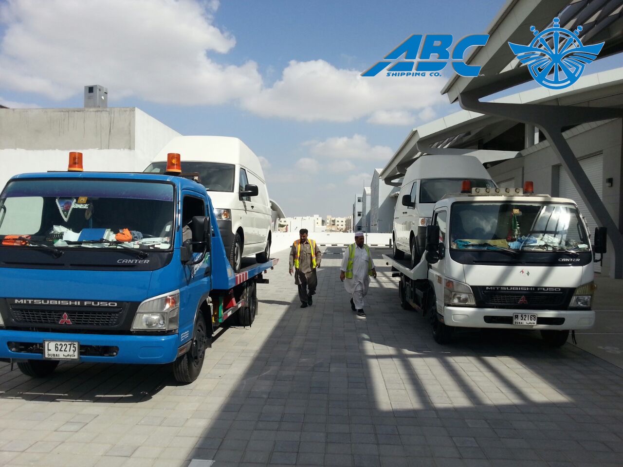 Vans on a recovery ready for shipping - 2015