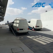 Vans on a recovery ready for shipping - 2015